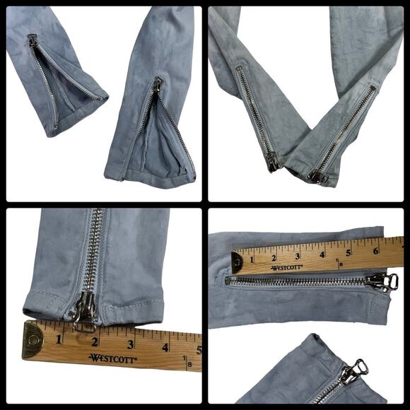 Joe's Jeans The Legging Ankle Zip Sz Small Slate Blue White Acid Wash or Tie Dye - Picture 10 of 10